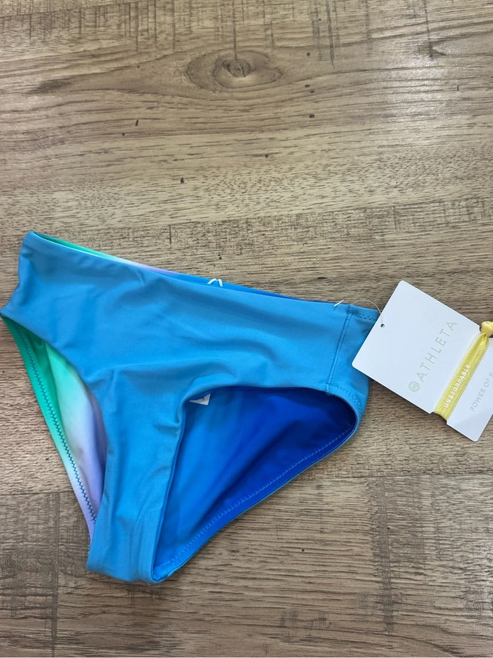 Athleta Girls Blue & Teal Gradient Bikini Bottoms
